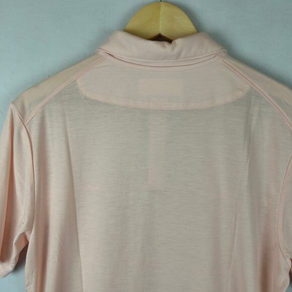 Oakley Hydrolix Sand Print Pastel Orange Polo Shirt Short Sleeve Men's Size M - Picture 8 of 10